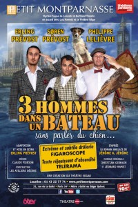 3 hommes dans un bateau sans parler du chien… au Théâtre Montparnasse