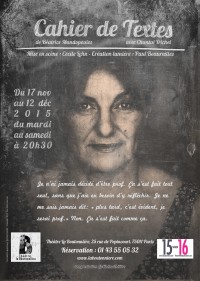 Cahier de textes au Théâtre de la Boutonnière