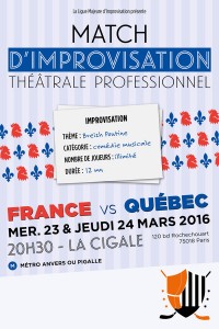 Match d'impro : France VS Québec à La Cigale